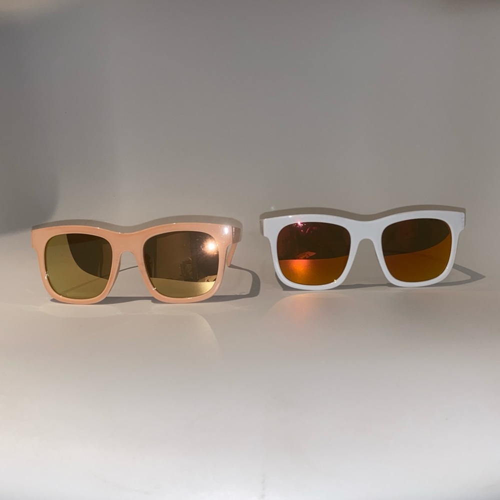 Bundle for 2 Pink and White Mirrored Sunglasses